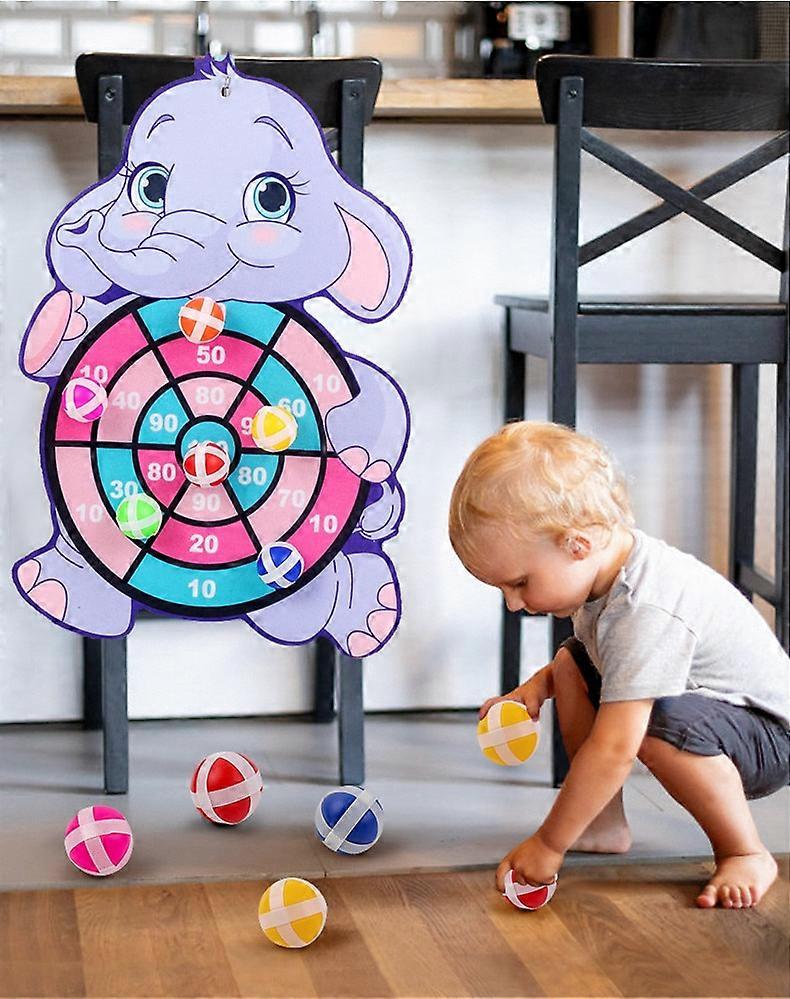 Copii desene animate animale Dart Board Sticky Ball Rabbit Familie Interactive educationale jucărie cadou de Crăciun