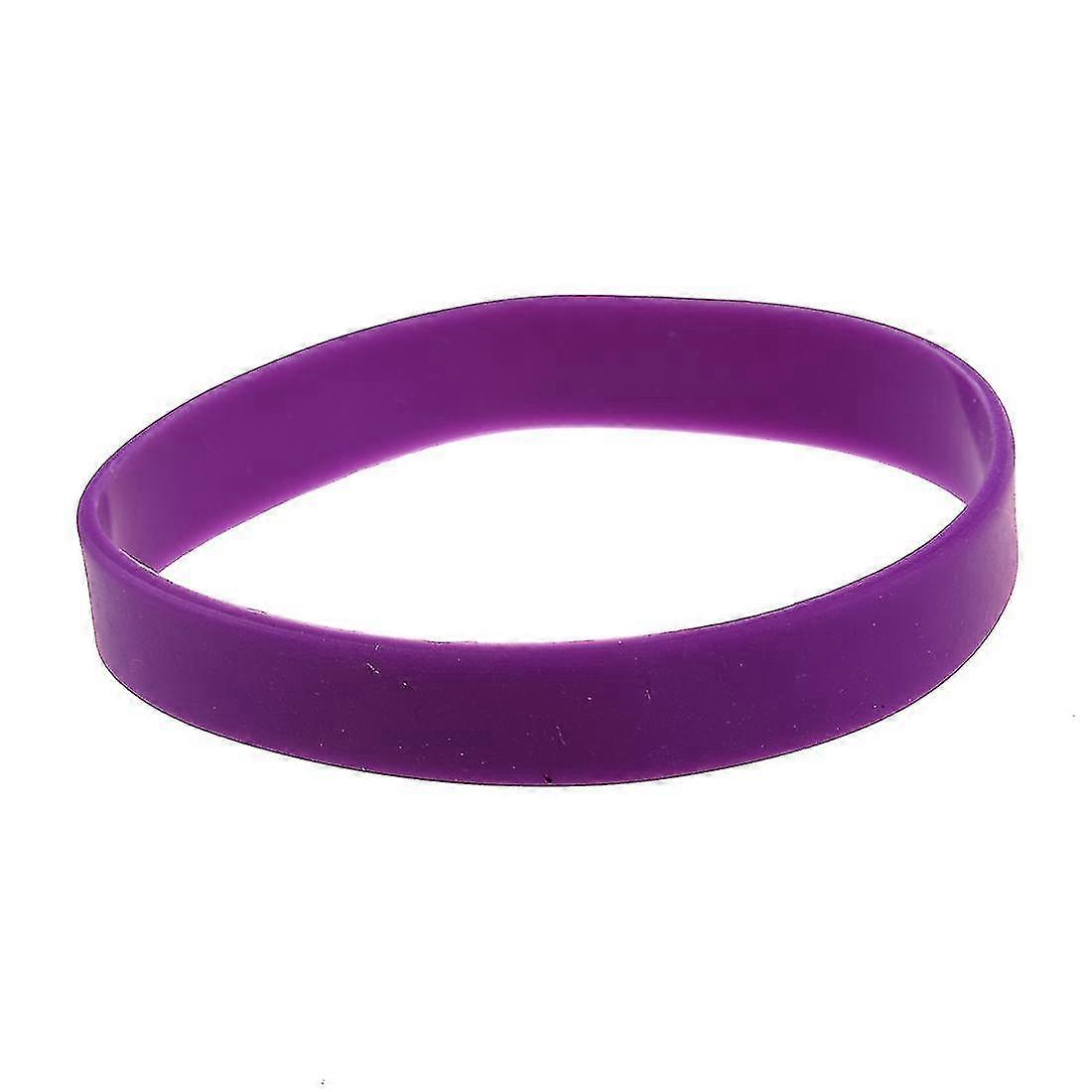 Silicone Rubber Wristband Bangle Purple