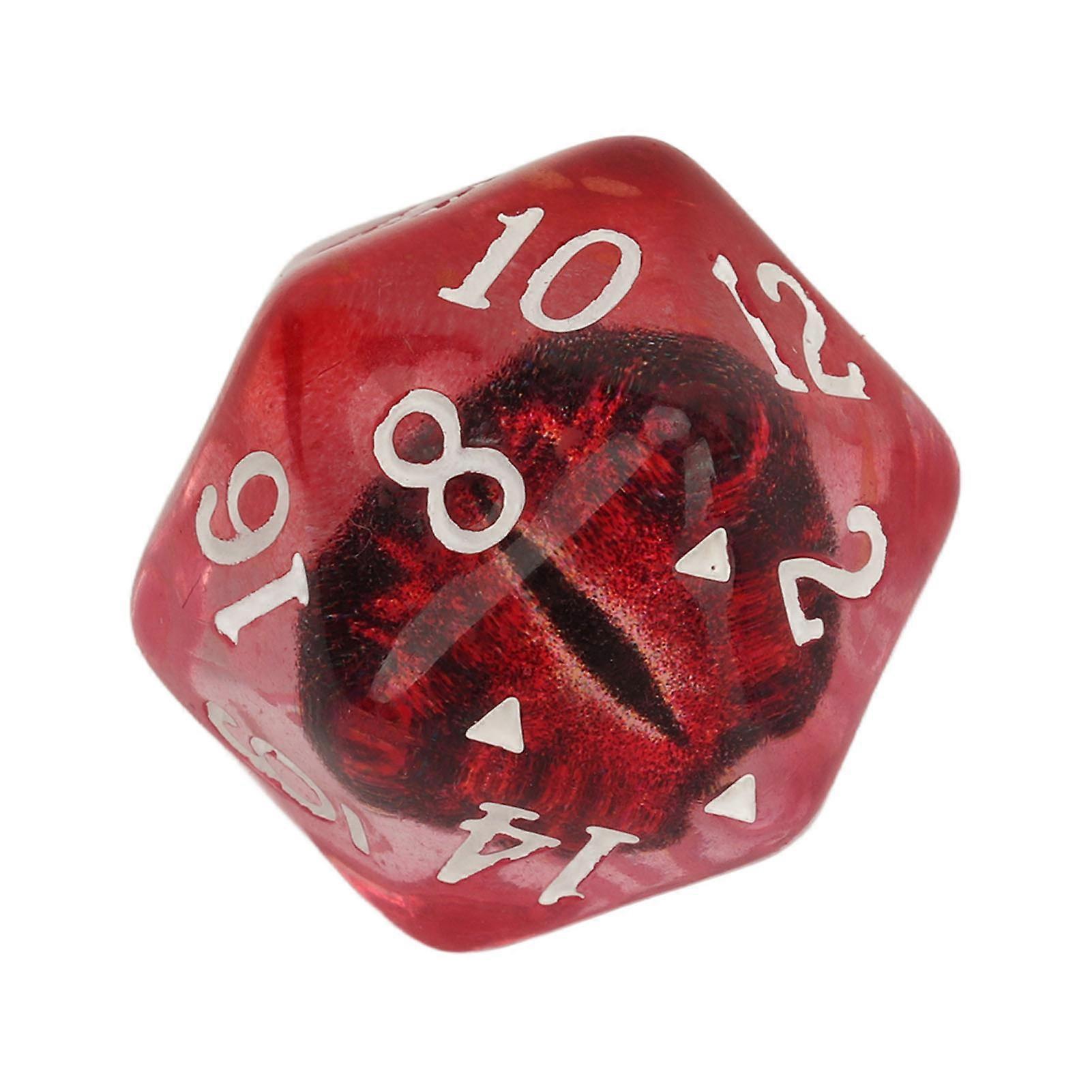 18 Sided Dice Resin Handmade for Table Game Desktop Office Halloween Decorations Red
