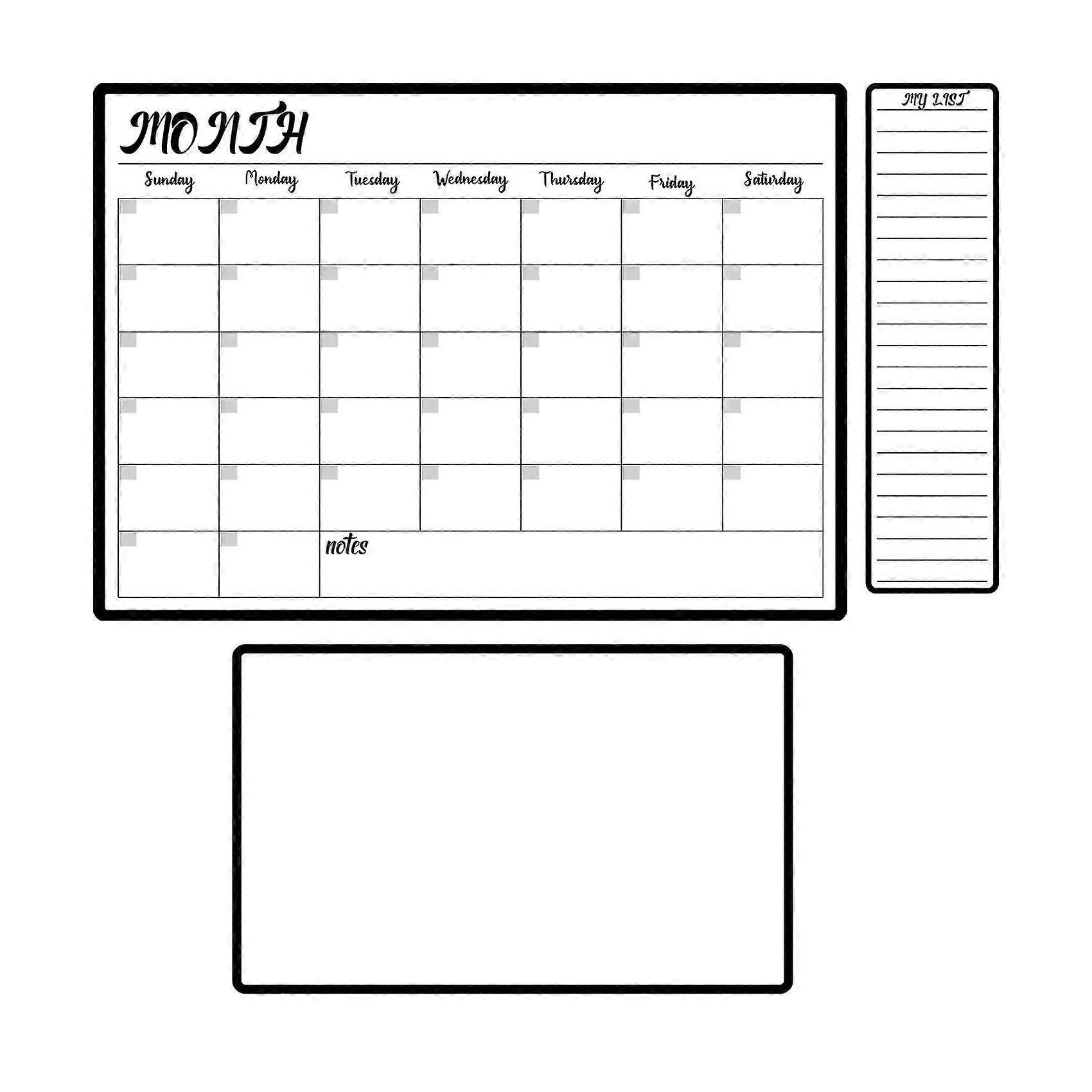3pcs Weekly Planner Bundle Magnetic Whiteboard Planner Dry Erase Set