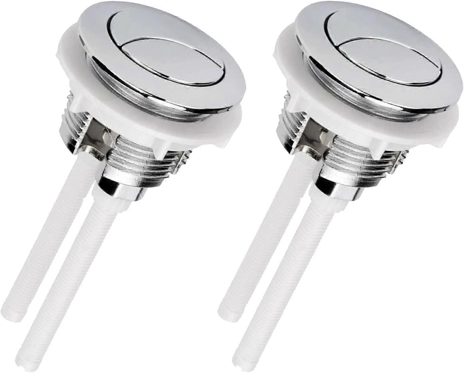 38 mm: n wc-huuhtelupainike, universaali kaksinkertainen pyöreä pää wc-huuhtelupainike korkeapainepumppu (hopea 2)