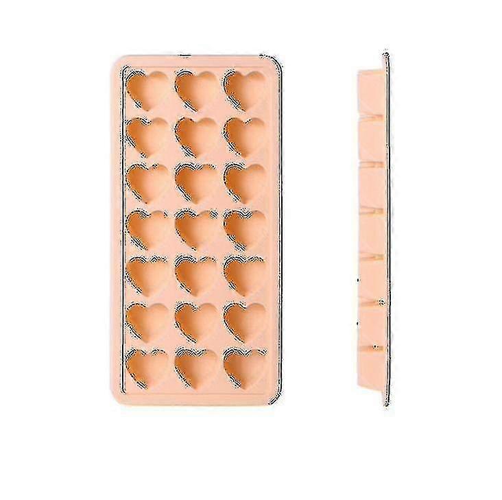 Heart-shaped Silicone Ice Mold With Lidpink