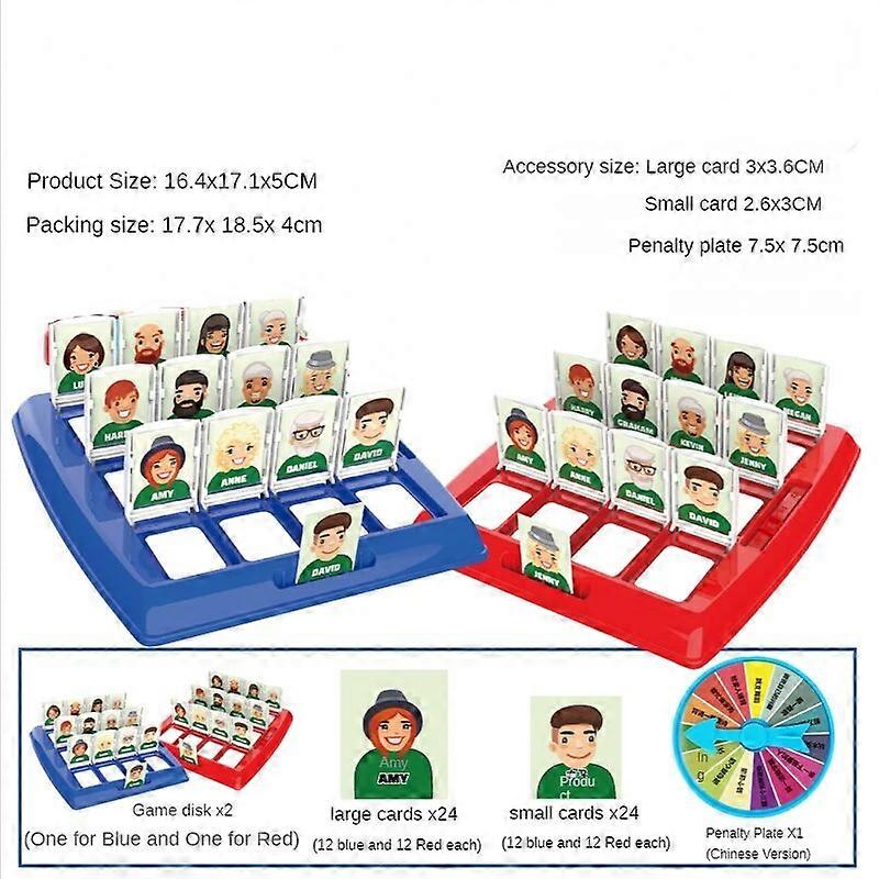 Classic Board Games Who Is It for Kid Puzzle Logical Games Characters Emory Guessing Game Parent-child Game Party Games Card Toy
