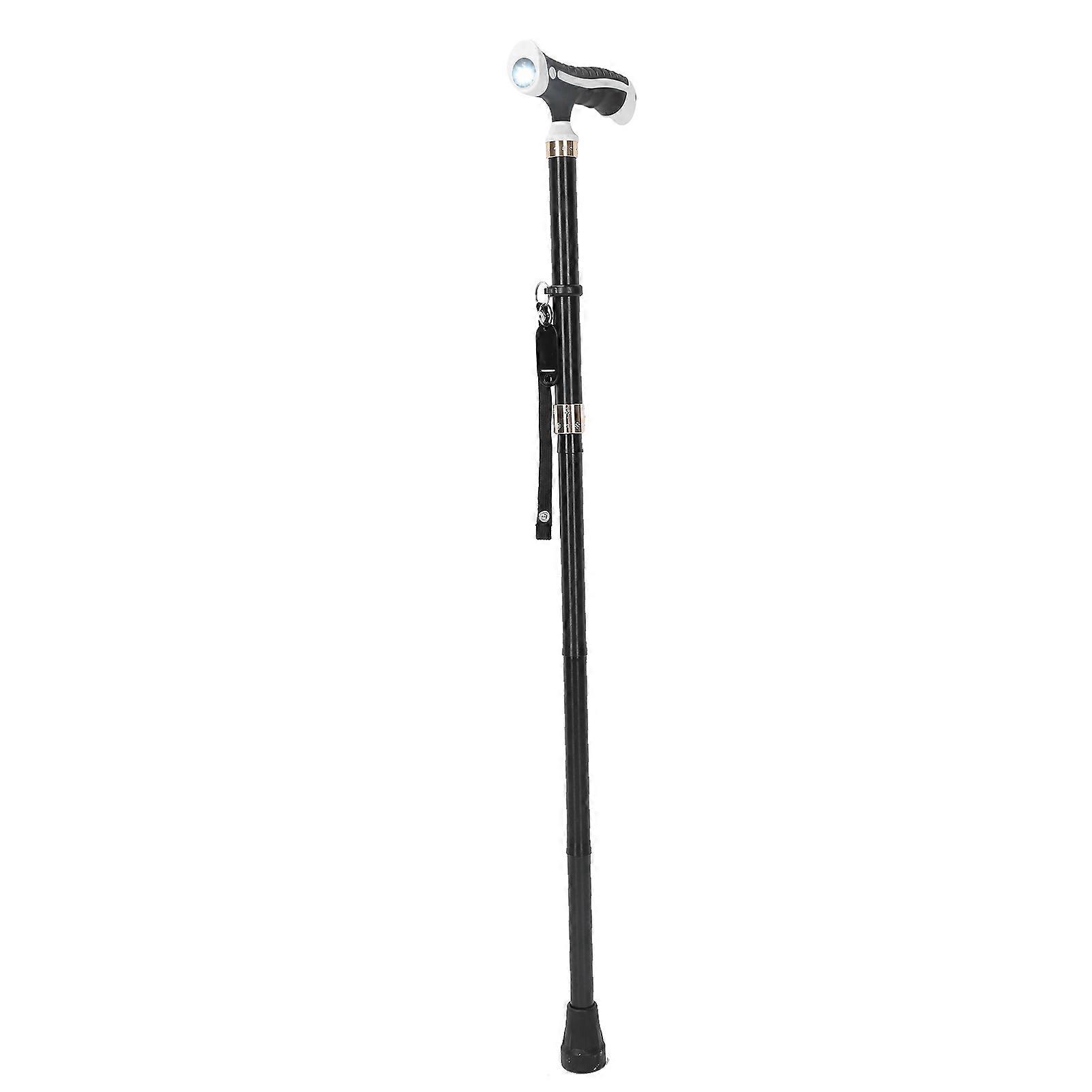 Elderly Collapsible Walking Stick Adjustable Walking Cane Stainless Steel Folding Cane