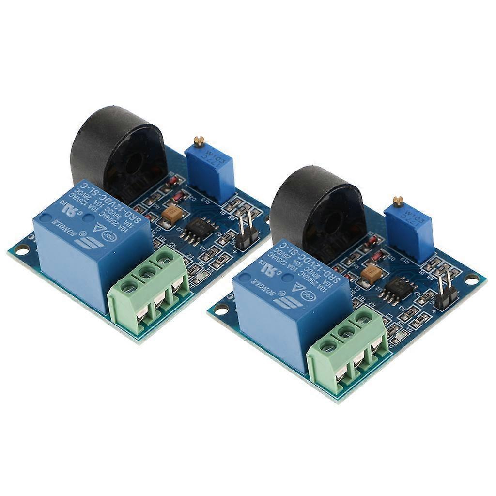 2pcs AC 0-5A Current Detection Sensor Module Switch Output Working Voltage DC 12V Overcurrent Protection