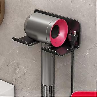 Wall Mounted Hair Dryer Holder,No Drilling Hair Dryer Holder, Hair Dryer Holder and Straightener, Fits Most Hair Dryers