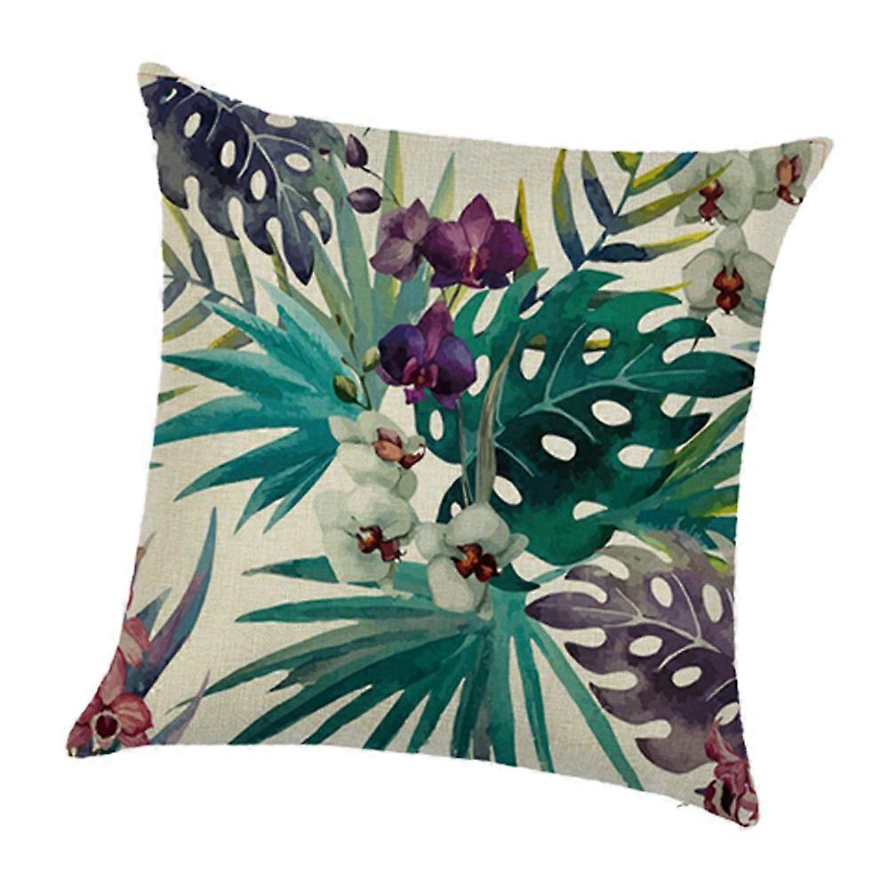 Oreiller botanique Housse Aquarelle Couleur tropicale Illustration Sensation naturelle