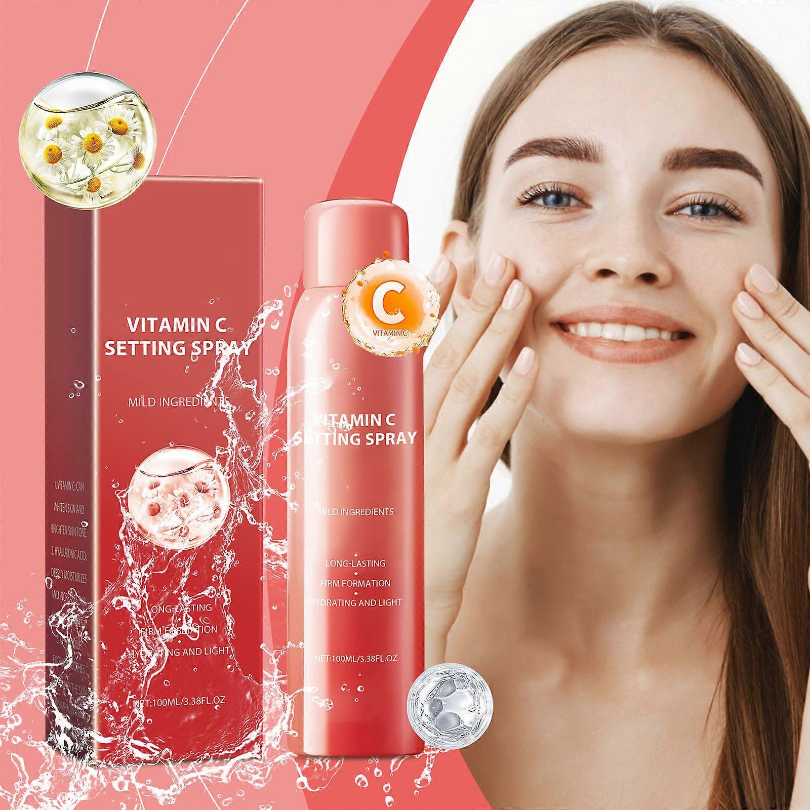 Vitamin C Hydrating Makeup Setting Spray For Face Make Up Setting Fixer Mist-type Spray Long-lasting For Oil Control 100ml