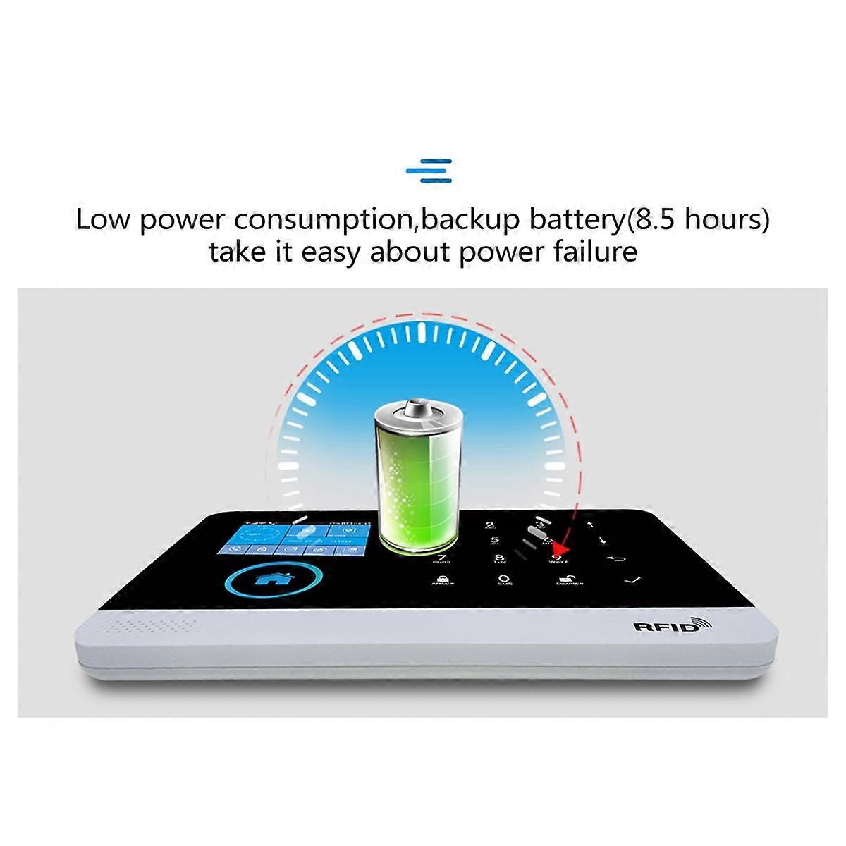 Graffiti Intelligent Burglar WIFI GSMI Alarm Graffiti Door Window Security Security Alarm System Alarm with EU Plug