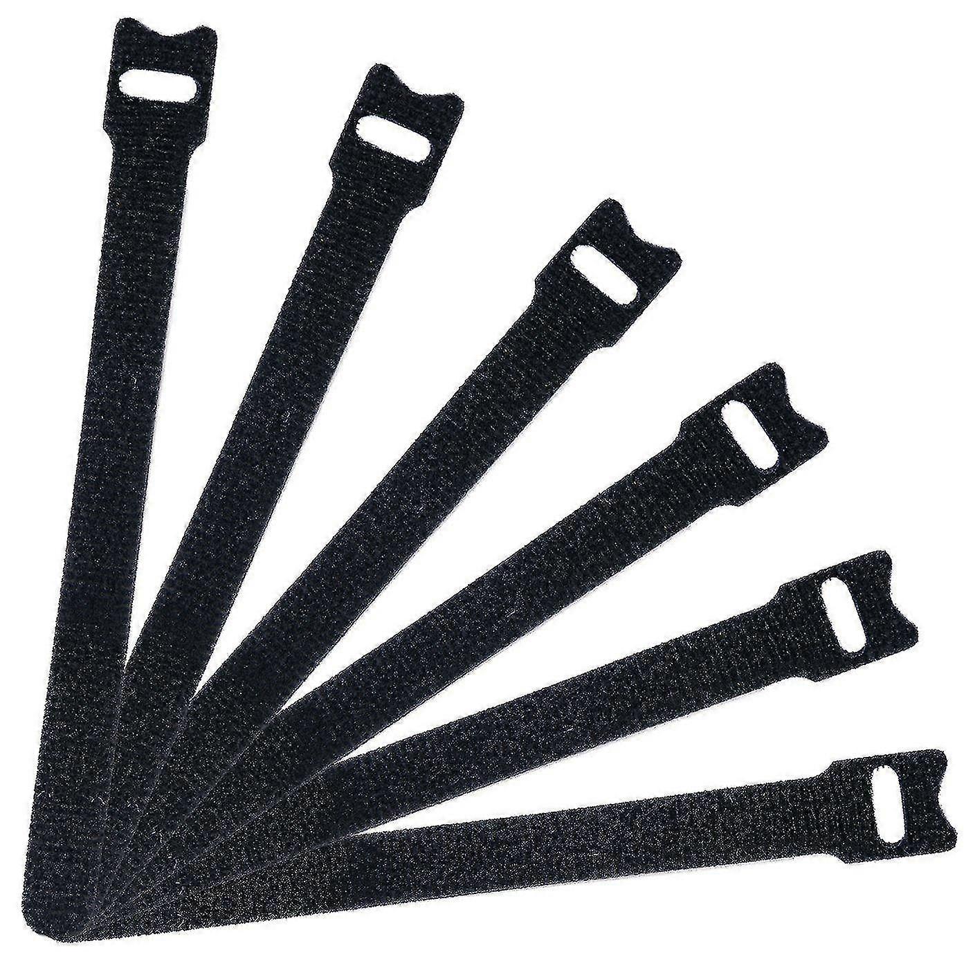 Reusable Fastening Cable Ties, Loop Cord Ties, Black,50 PCS