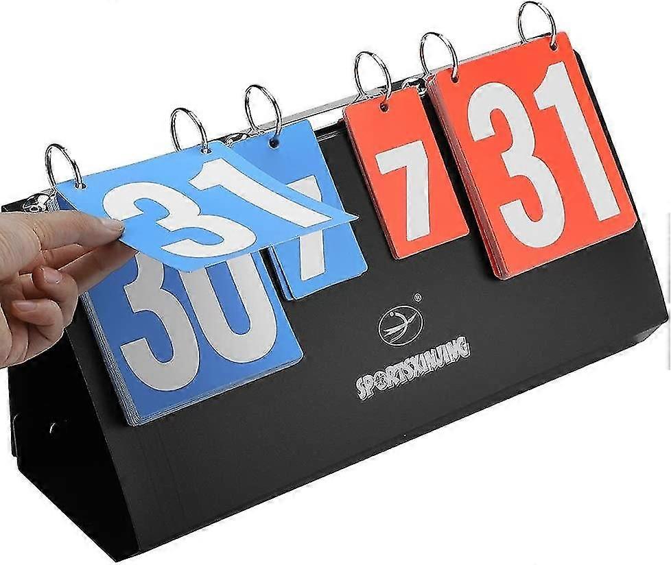 Folding Double-sided Scoreboard Portable Four-digit Flop Scoreboard For Competition