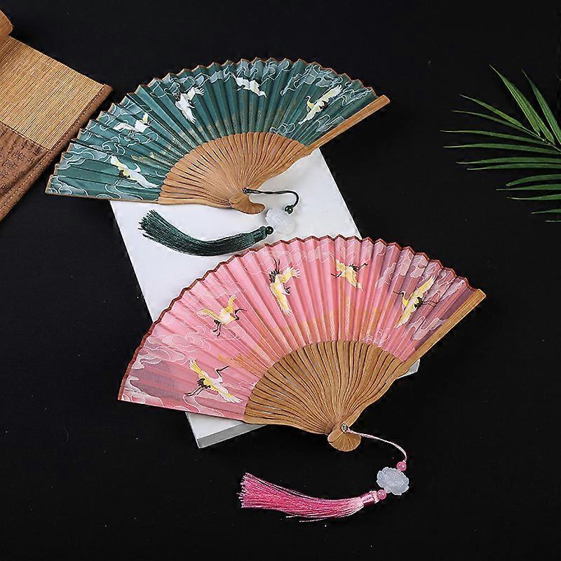 2 PCS Japanese Folding Hand Fans, Chinese Style Folding Fans