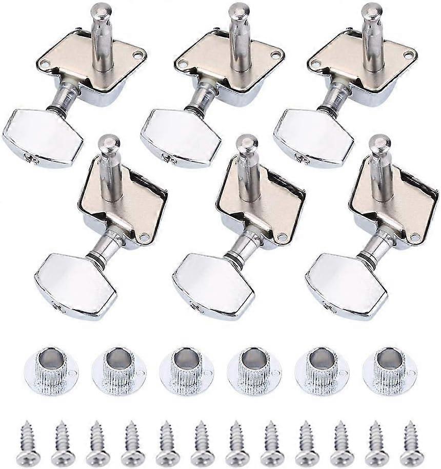 Health Gear Guitar Machine Heads, Metal String Tuning Peg, Machine Heads Knobs for Folk Guitar (3 Left 3 Right)