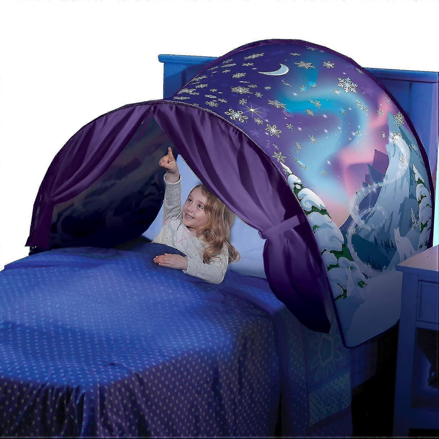 Barn Drømmer Seng Telt, Vinter Woderland Pop Up Seng Telt