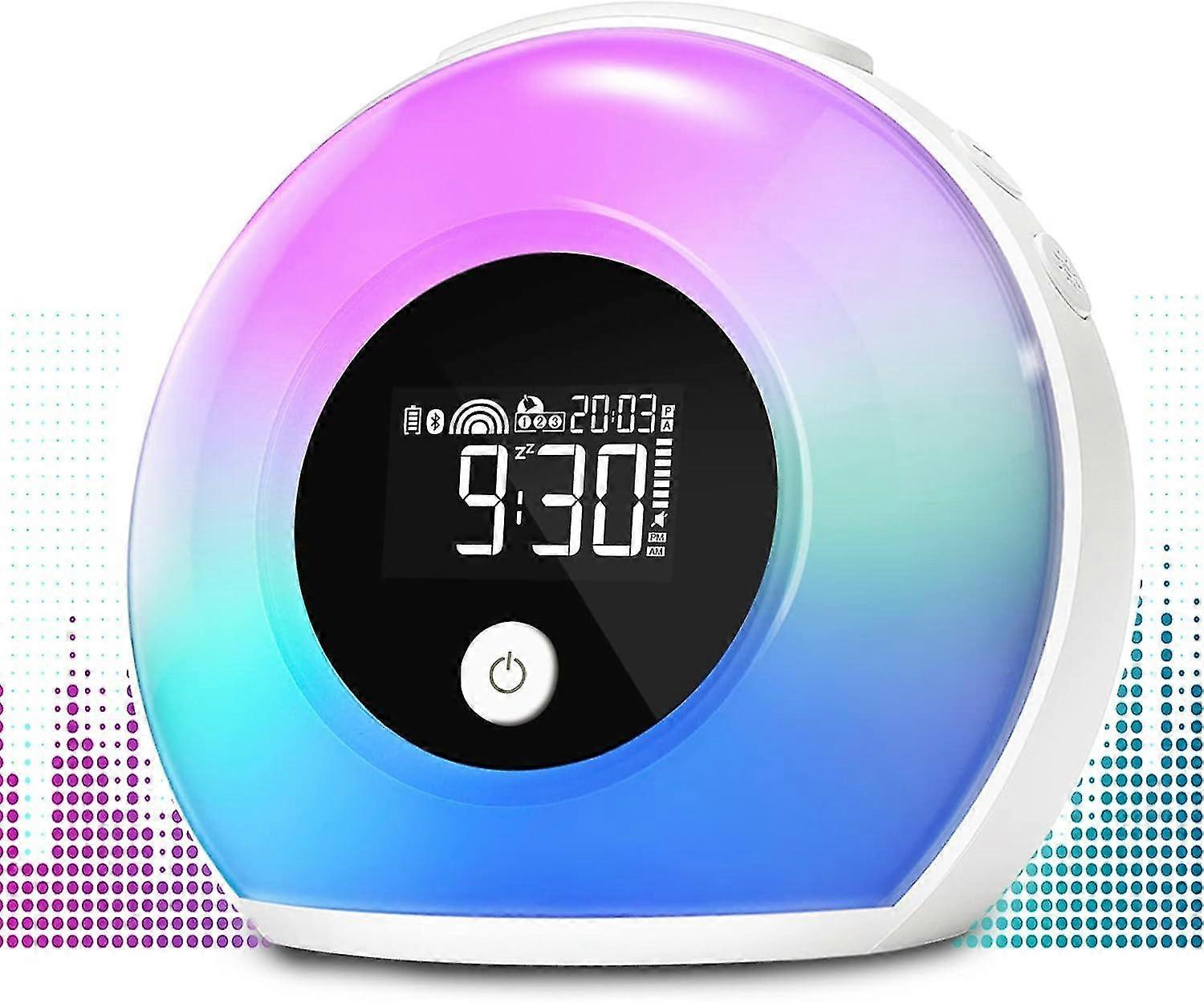 Night Light, Digital Alarm Clock, Clock With Light And Bluetooth Speaker, Suitable For Children, Teenagers