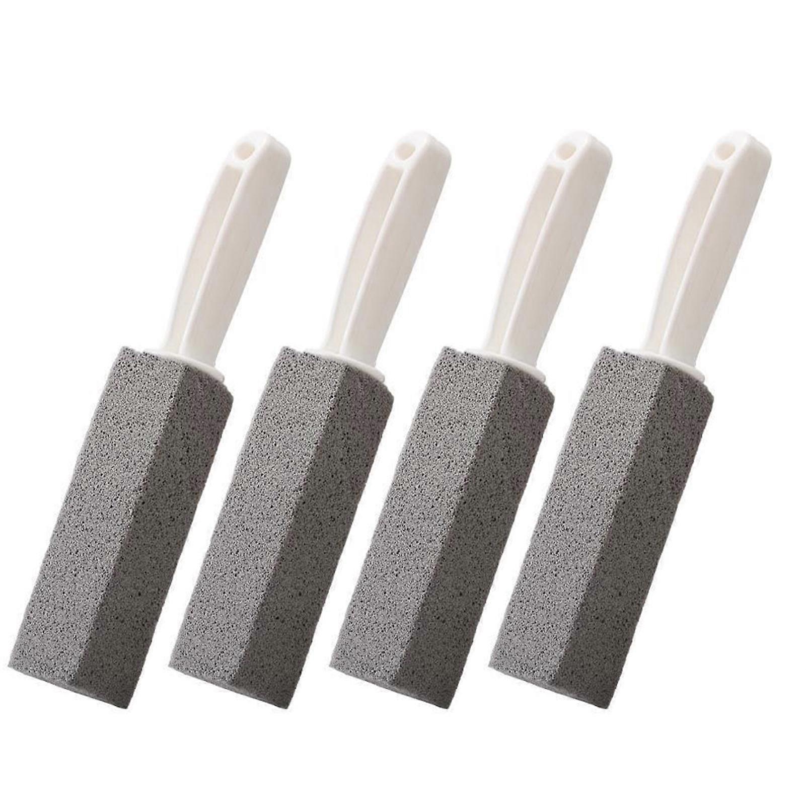 4 قطع المنزل المزيل الخفاف الحجر البقع البلاستيك الرمادي المطبخ المرحاض فرشاة شنقا البلاط أداة التنظيف العملية مع مقبض