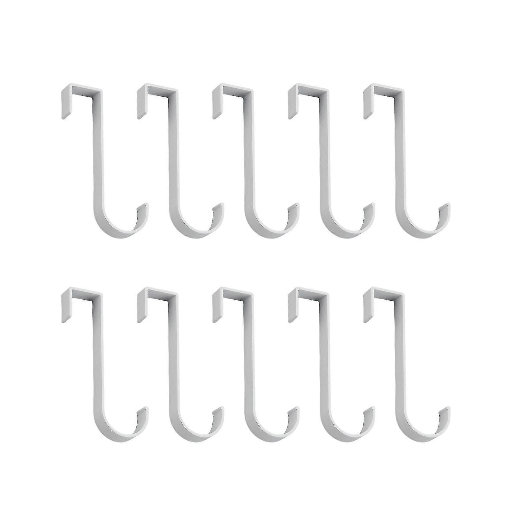10 Pc Hanging Rod Single Hook Space Aluminum Radiator Bathroom -d