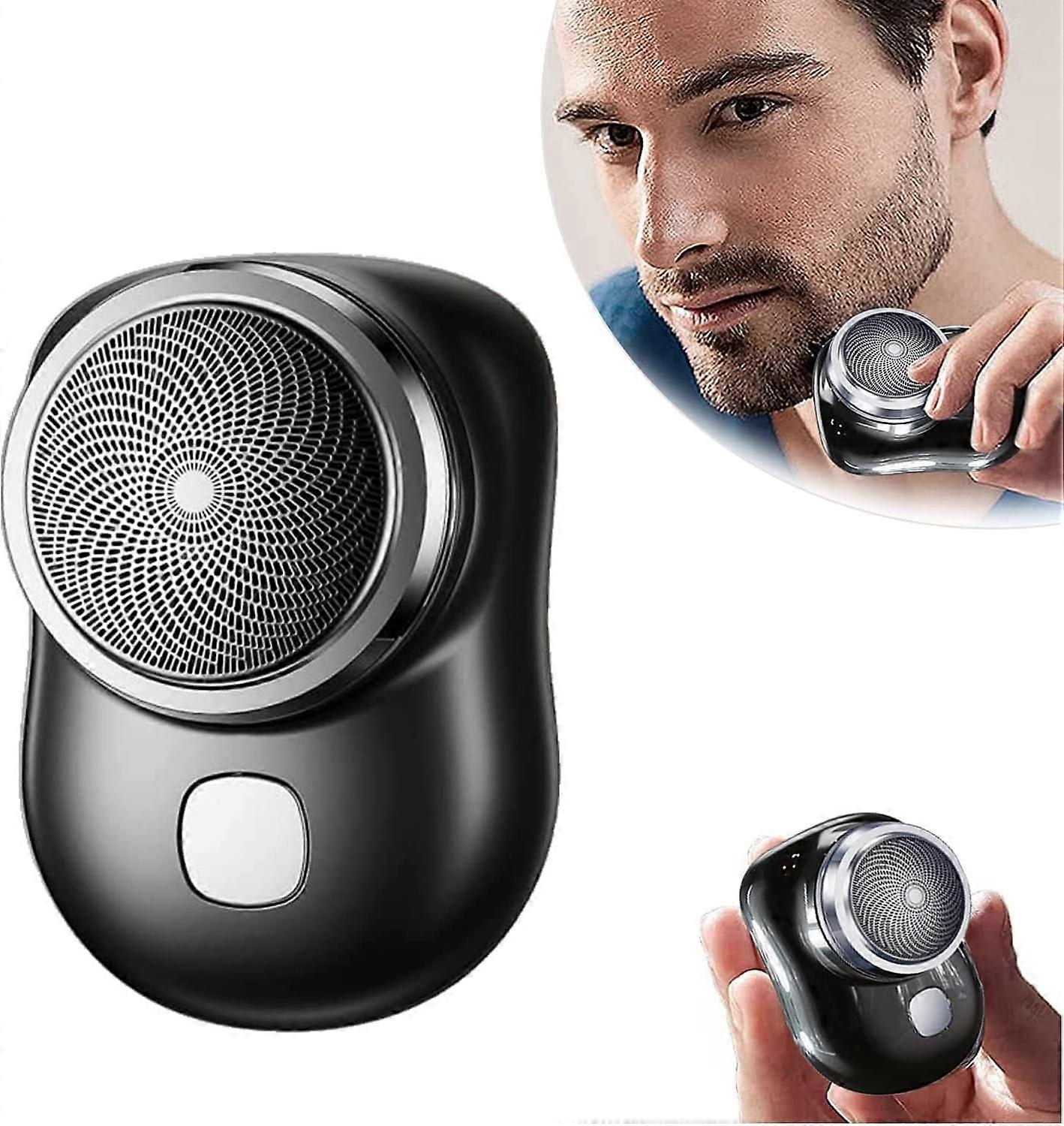 Electric Razor for Men, Portable Shaver, Pocket Portable Wet and Dry Shaver, USB Rechargeable Razor, One Button Easy to Use, Suitable for Home, Car, T