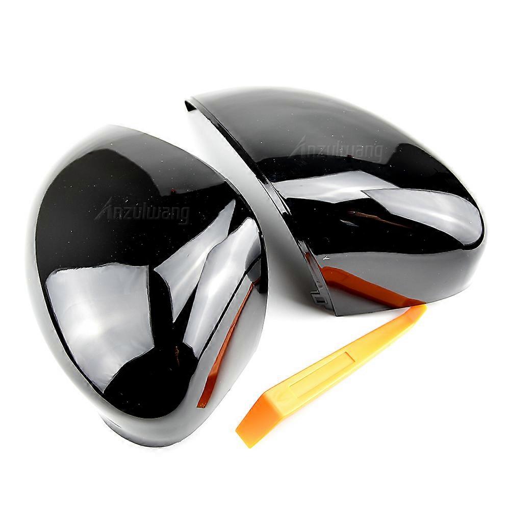 For Ford Fiesta MK7 2008-2017 ABS Carbon fibre Car rearview mirror cover Cover Trim Car Accessories Styling 2pcs