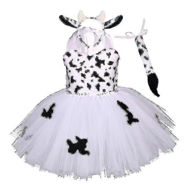 Ζώο headband αγελάδα Cosplay κοστούμι κορίτσια Tutu φόρεμα παιδιά πάρτι γενεθλίων