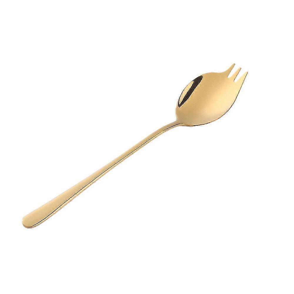 salad forks spoon tooth multifunction creative dessert 2pcs