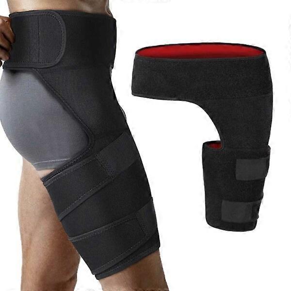 Flexible hip support - Soft support for more stability in hips and thighs, black+red