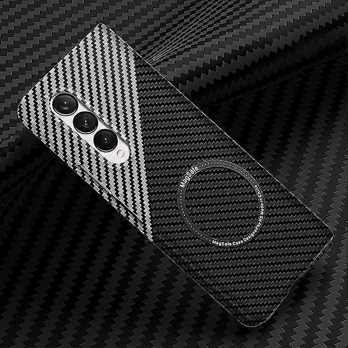 Z Fold 5 Carbon Fiber Case Compatible with Magsafe, Compatible with Magsafe Galaxy Z Fold 5 Carbon Case Slim Protective Case