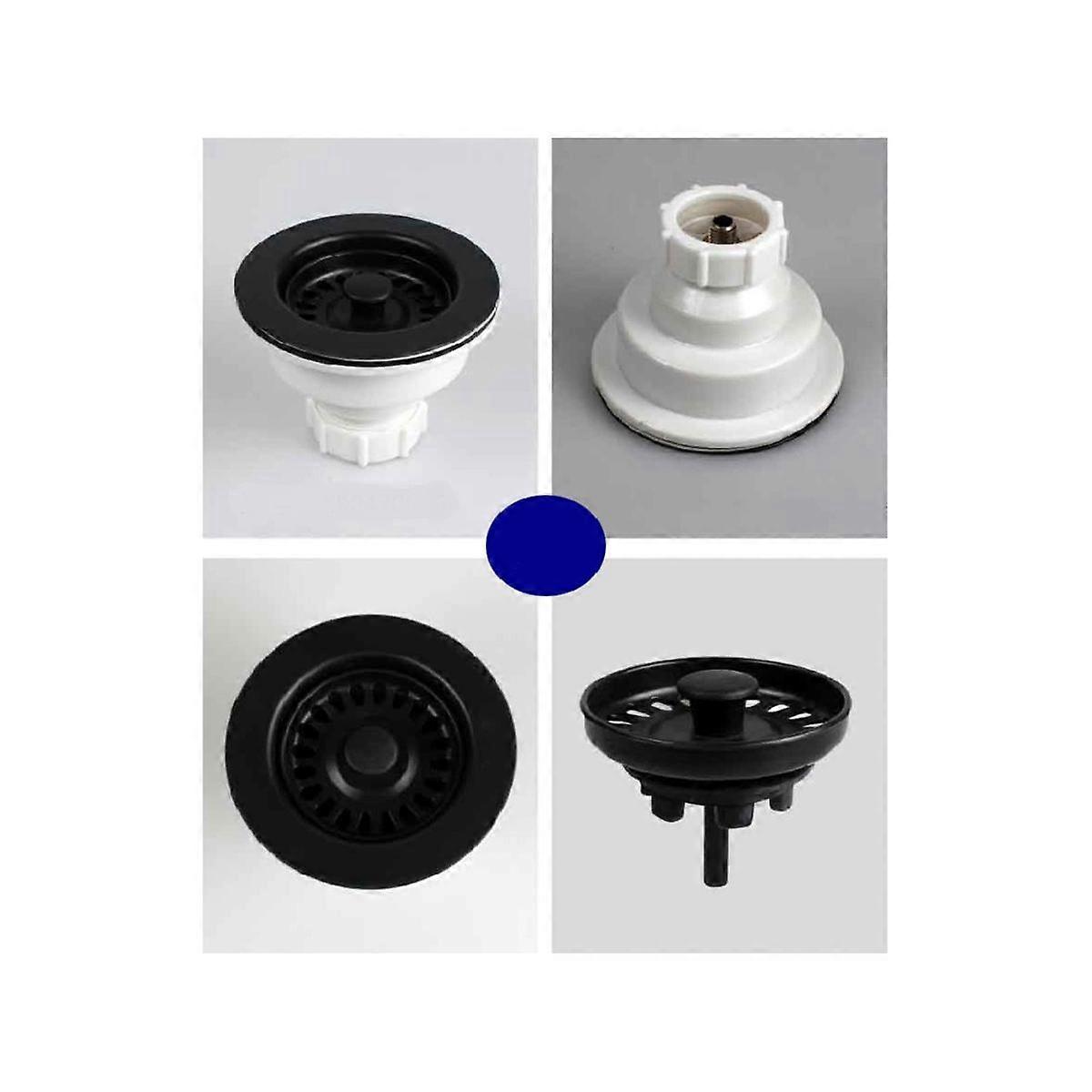 Kitchen Sink Drain Assembly with Strainer Basket Drain Stopper Diameter 114mm for Kitchen Quartz St