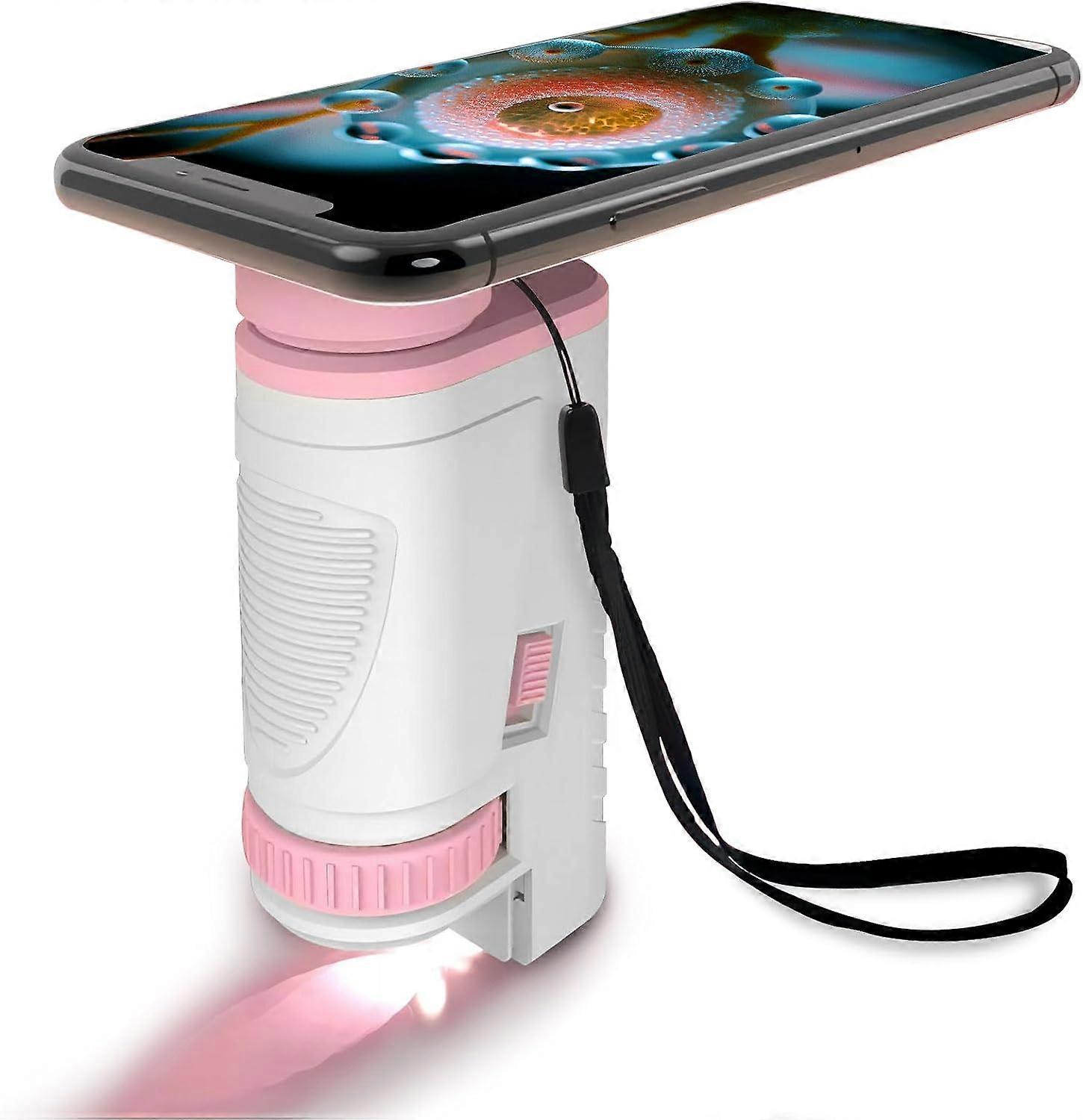 Mini Lab Microscope for Kids, Portable LED Lighted Microscopes Digital Pocket Microscope for Adults 60-160X High-Definition Miniscope STEM Educational