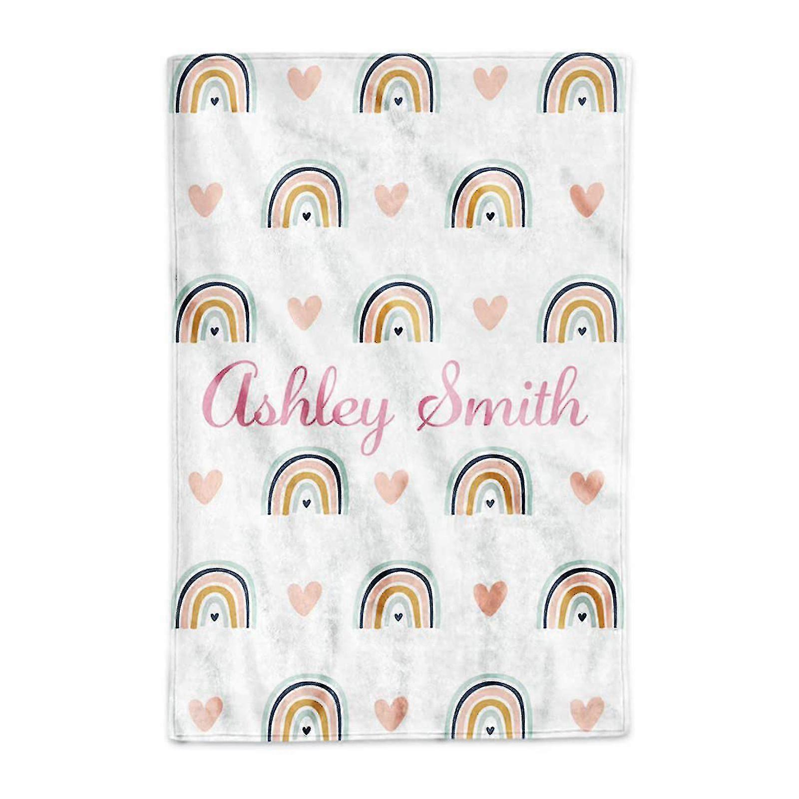 Personalized Blanket With Name Soft Plush Flannel Throw Blanket For Baby Kids Adults-ZZY