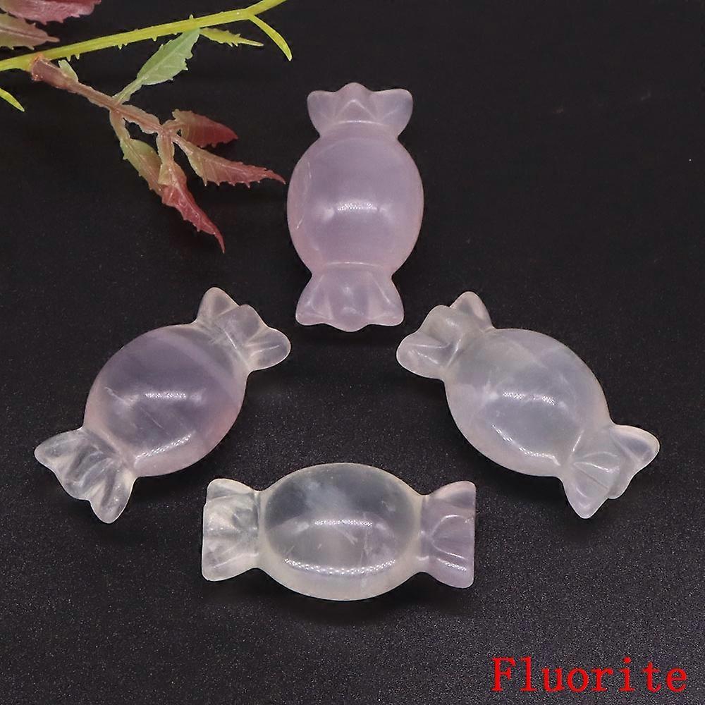 1.6 "キャンディークリスマスギフト天然石クリスタルクォーツレイキヒーリングジェムストーン彫刻工芸品ホリデーロマンチックな装飾飾り