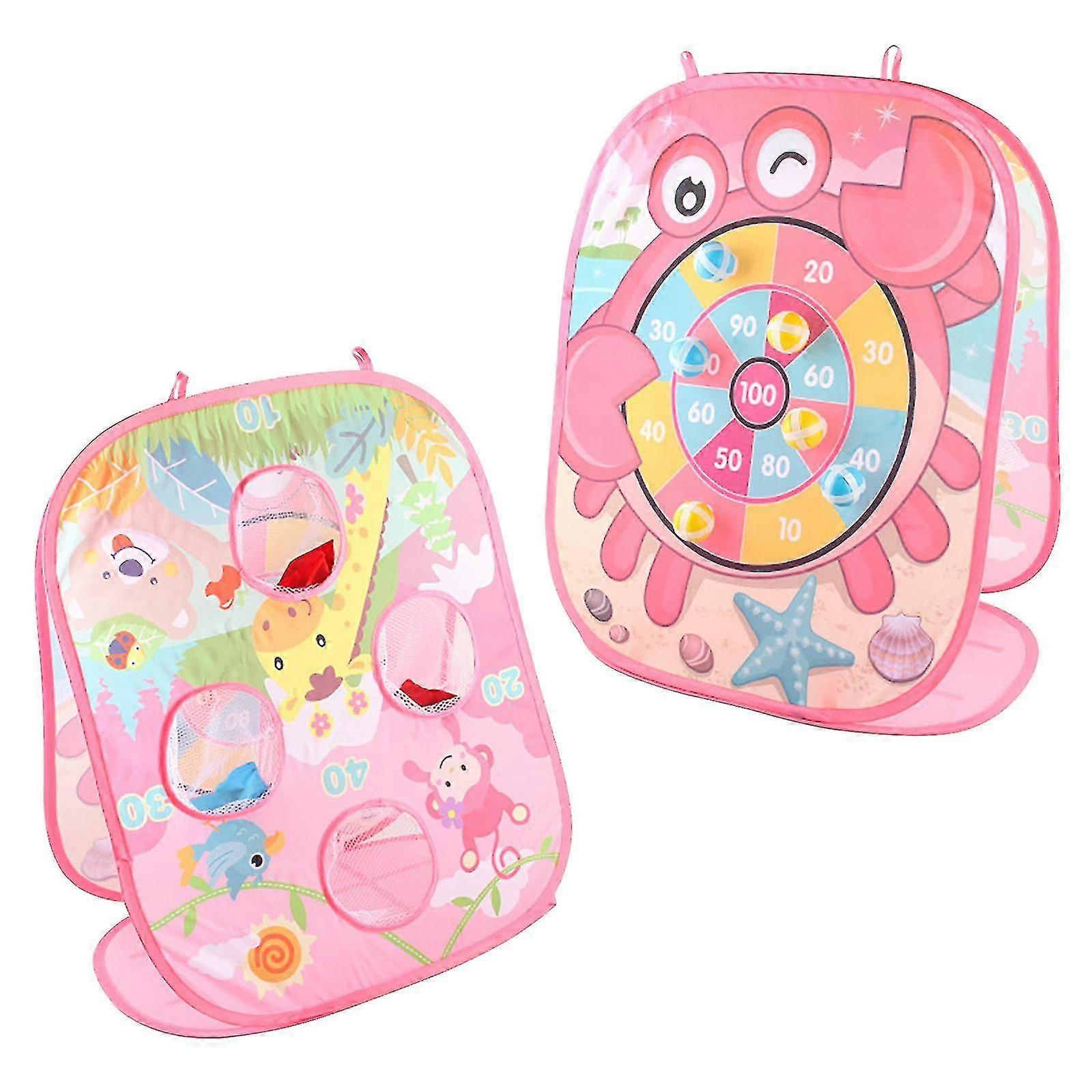 Children's Sandbag Throwing Board, 1 Piece, Pink