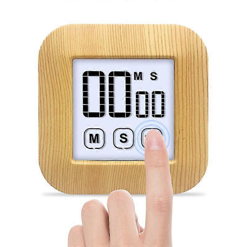 Betterlifefg-Kitchen Timer, Magnetic Digital Kitchen Timer with LED Display (Wood Grain)