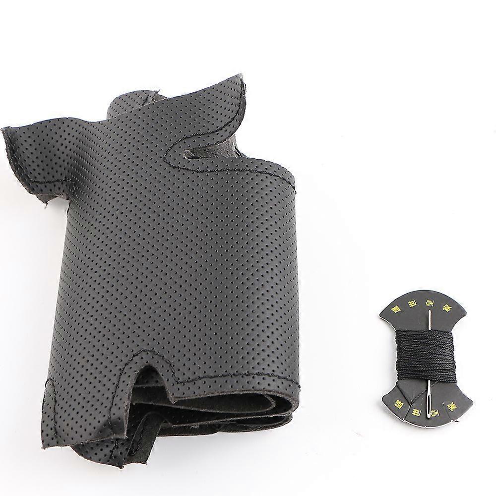 כיסוי הגה לרכב DIY מקורי בהתאמה אישית עבור BMW F10 520i 528i 730Li 740Li 750Li צמה מעור שחור להגה