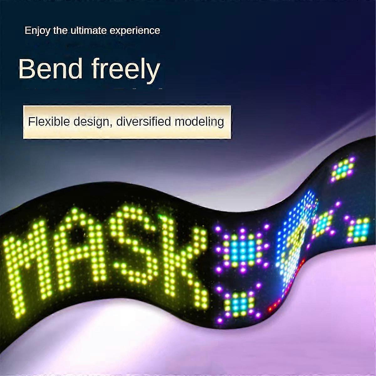 Led Pixel Panel,usb 5v Flexible Led Module Rgb Scrolling Text Animation Display,bluetooth App,16x32 Banmo