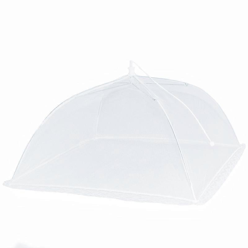 White 4pcs Foldable Food Bell Shape Fly Mesh Food Cover Folding Umbrella Tent Insect Repellent Mosquito Repellent Cover For Bar