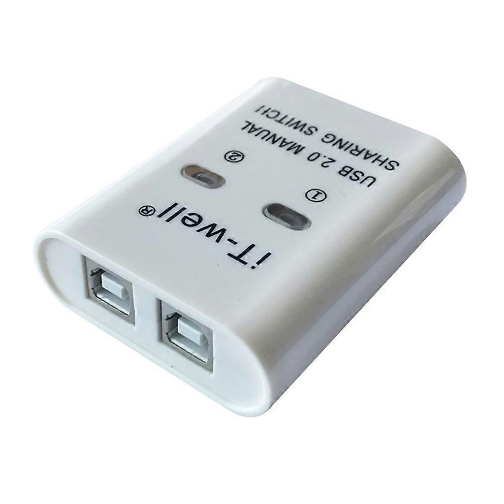 USB Manual Switch Hub Printer Sharing Device 2 in 1 Out Data Transfer Hub