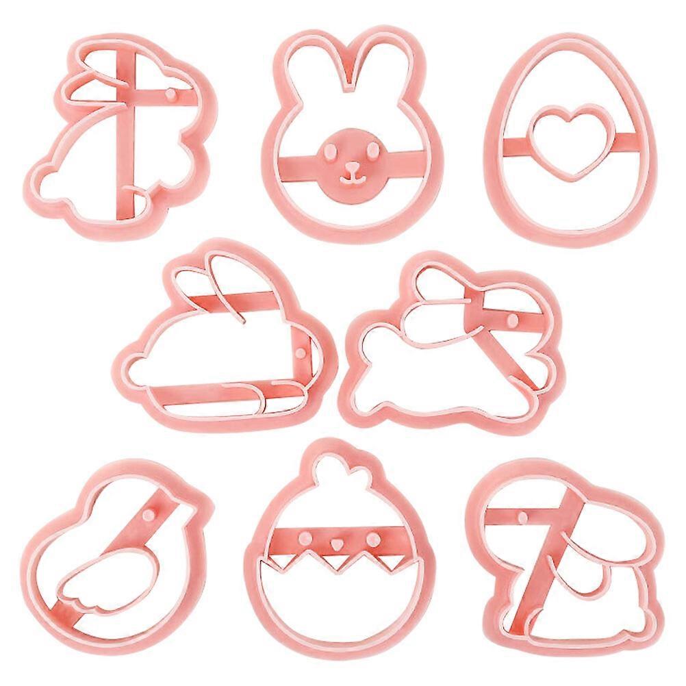 8pcs Cookie Cutters Reusable Cute Easter Themed Biscuits Cutters Baking Tools for Biscuit Pastry