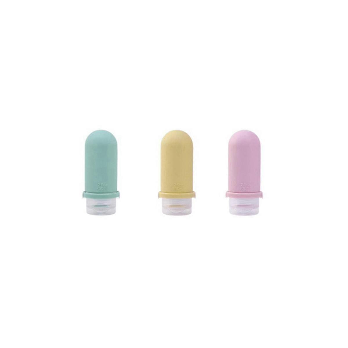 Portable Silicone Travel Bottles Liquid Container Empty Refillable Packing Lotion Shampoo Container Cream Trip 60ml B