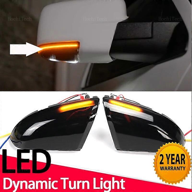 Dynamic Black LED Turn Signal Light Sequential Rearview Mirror Light For Dodge Ram 1500 2500