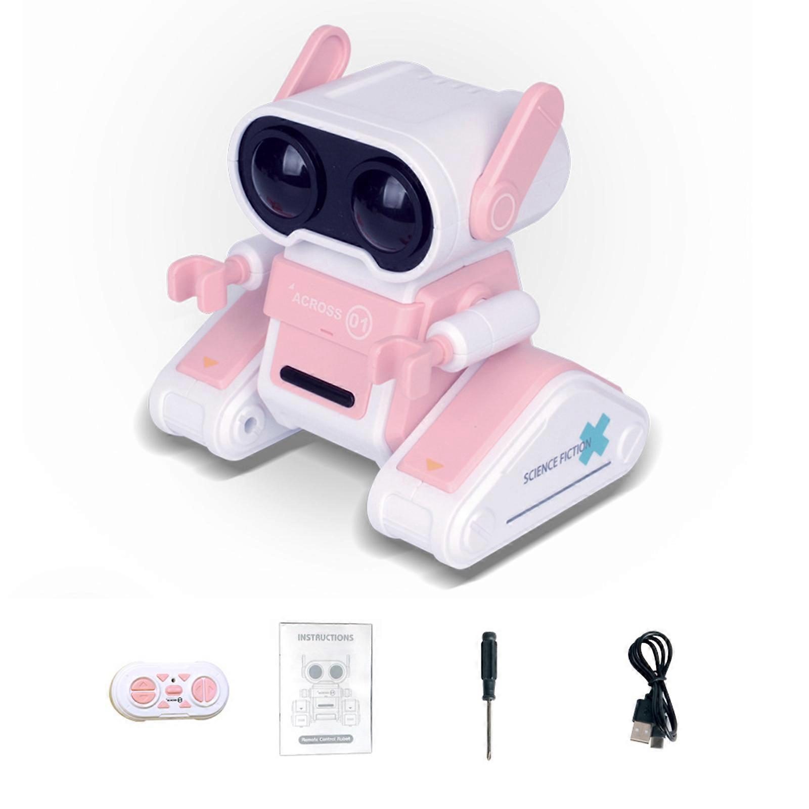 New Upgraded Robot Toys, Rechargeable Remote Control Robot Toys, Kids RC Robots with LED Eyes, Flexible Head & Arms, Dance Moves and Music