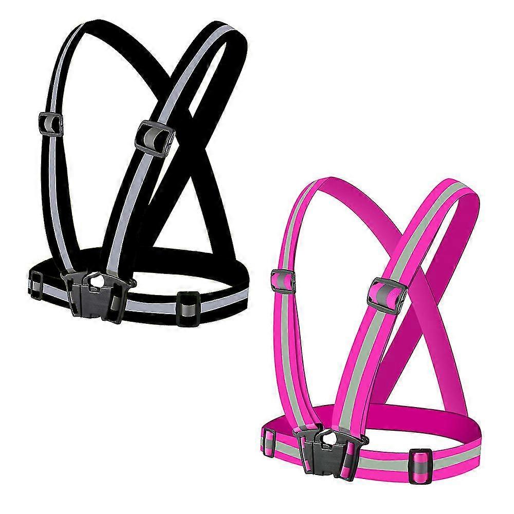 2pcs High Visibility Reflective Vest | Lightweight,adjustable | For Jogging,cycling,construction Workers