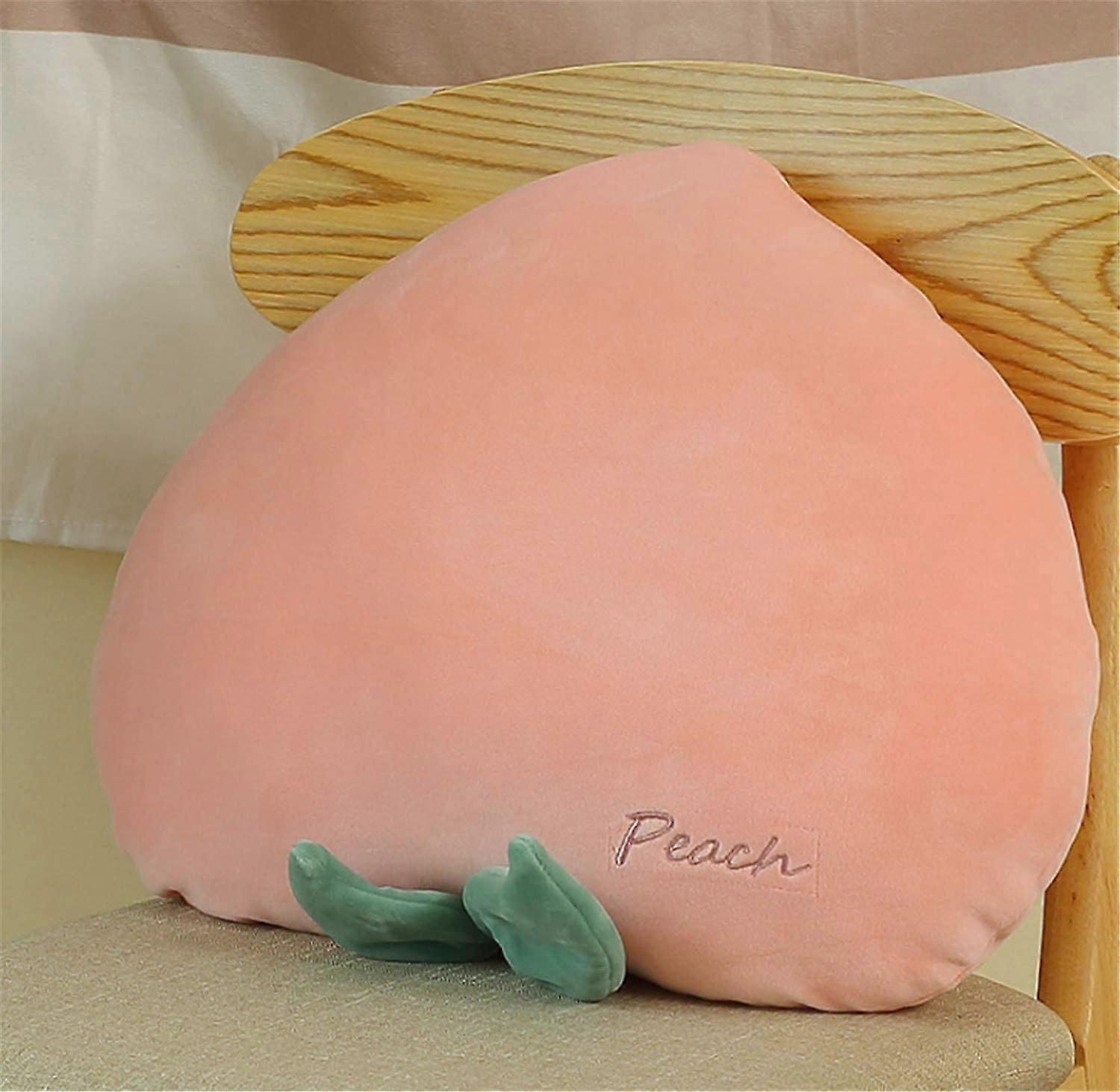 Cuscino a forma di pesca e cuscino di frutta creativa e cuscino imbottito di peluche vivido 17.7 "