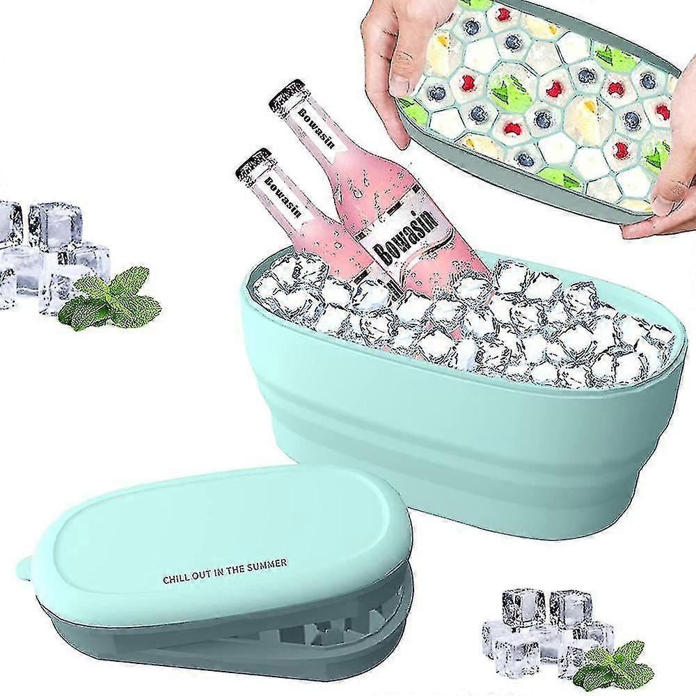 Ice Cube Tray With Lid And Storage Bin For Freezer.for Ice Chilling Cocktail Whiskey Tea High Quality