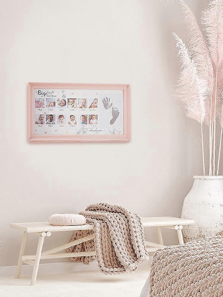 12 Month Picture Frame for baby My First Year Photo Frame Hand feet Casting Kit