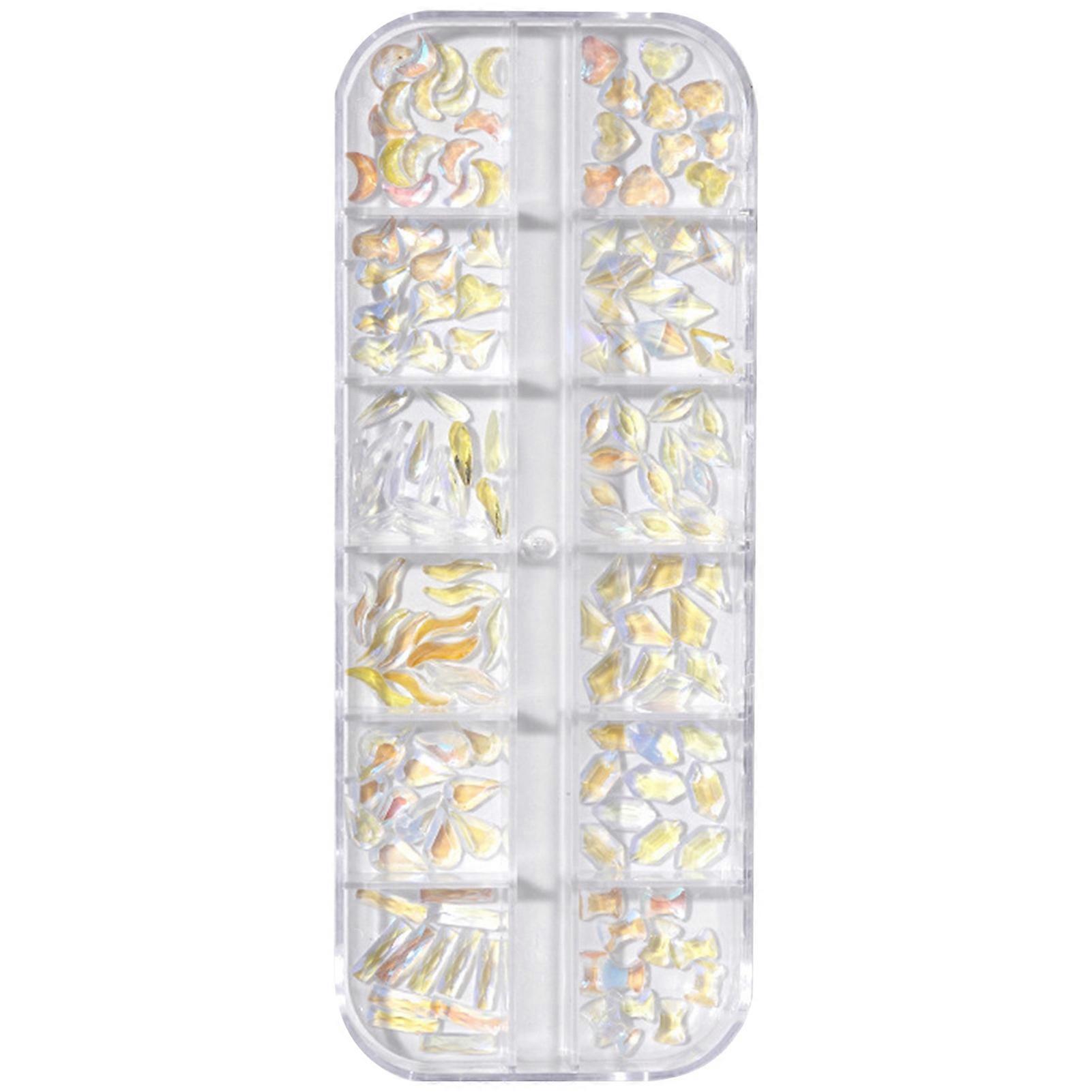 1 Box Nail Art Kit Stunning Aurora Rhinestone Create Stylish Nail Looks Flat Bottom Manicure Art Accessories