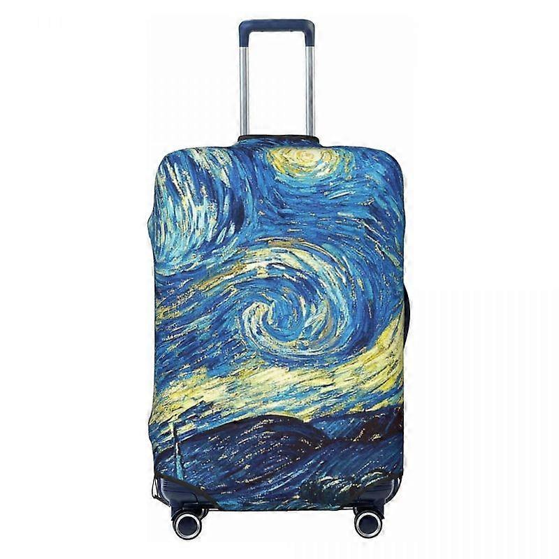 ואן גוך כיסוי מזוודת לילה זרוע כוכבים טיסה ליל כוכבים ואן גוך ציוד מזוודות אלסטי מגן נסיעות