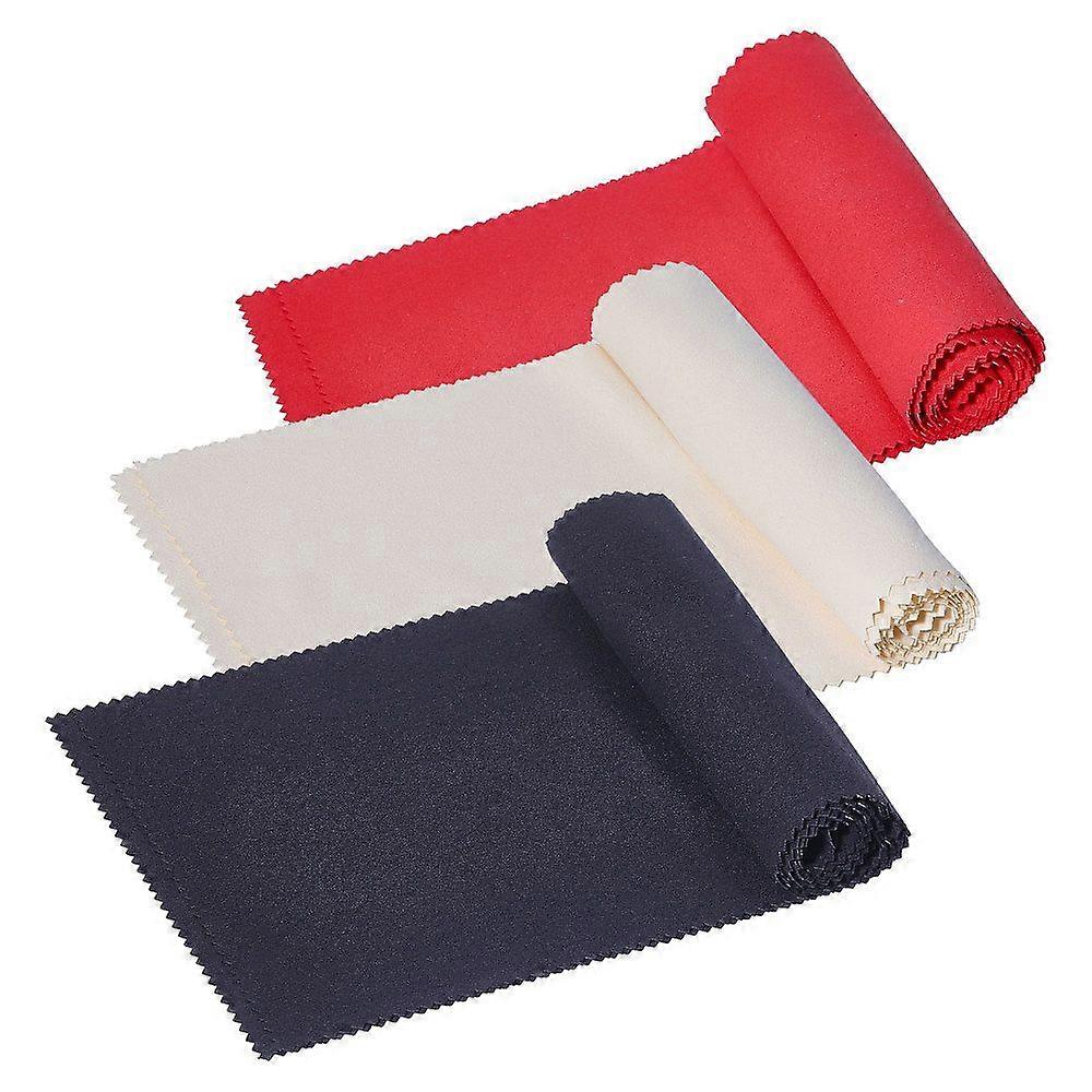 3 Sheets 3 Colors Microfiber Dustproof Cloth for Piano Keyboard Rectangle Mixed Color 1270x170x0.5mm 1 sheet/color