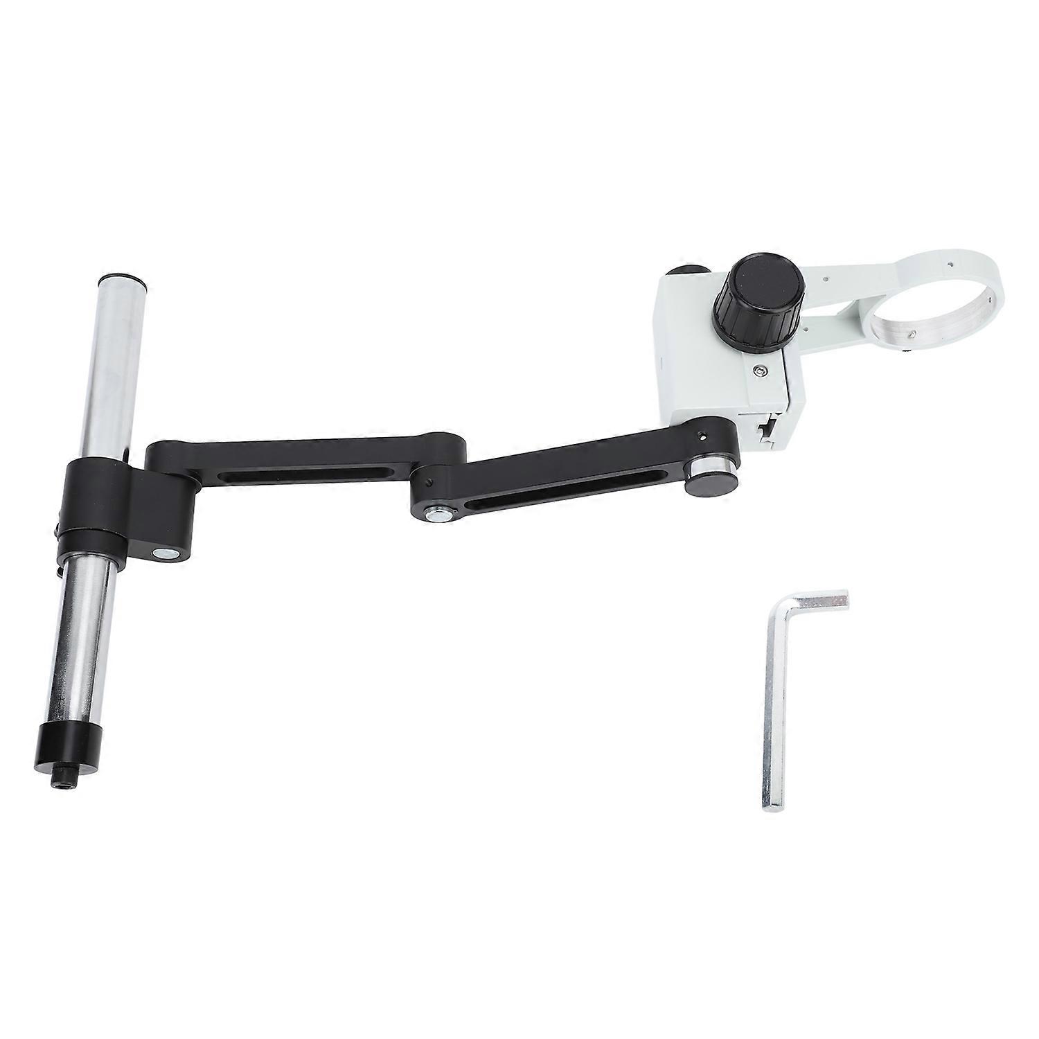 Microscope Articulated Arm Clamp 76mm Aluminum Alloy Dual Axes Stereo Microscope Stand