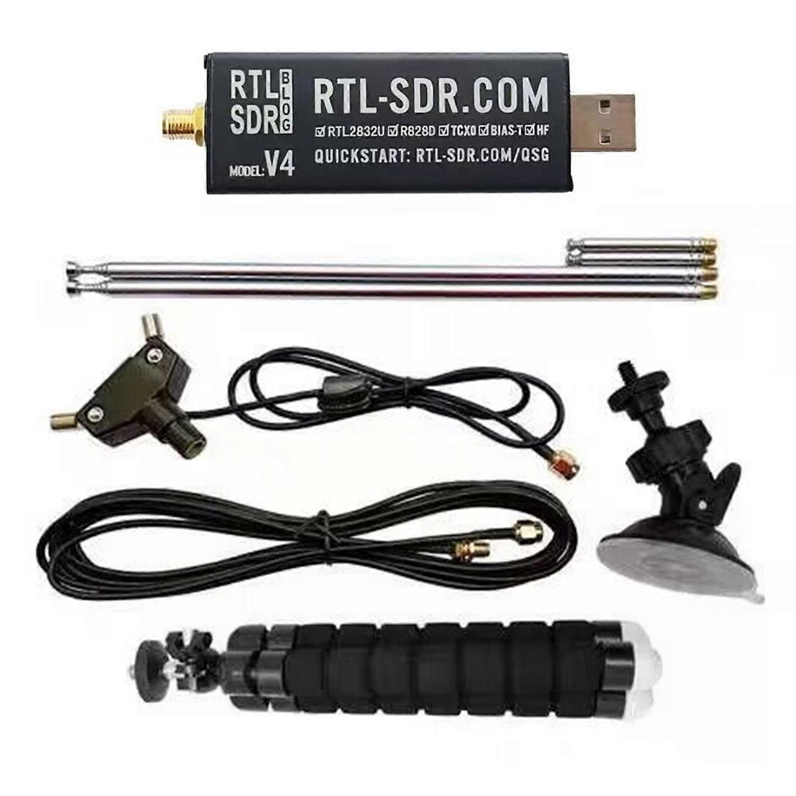 RTLSDR Blog V4 R860T R820T2 Software Defined Radio Bundle Antenna for Computer Based Radio